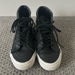 Vans leather hi tops